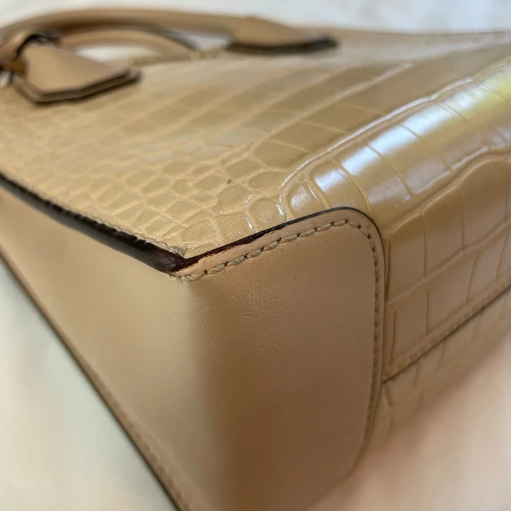 Michael Kors Tan Croc-Embossed Crossbody Bag - Picture 13 of 16